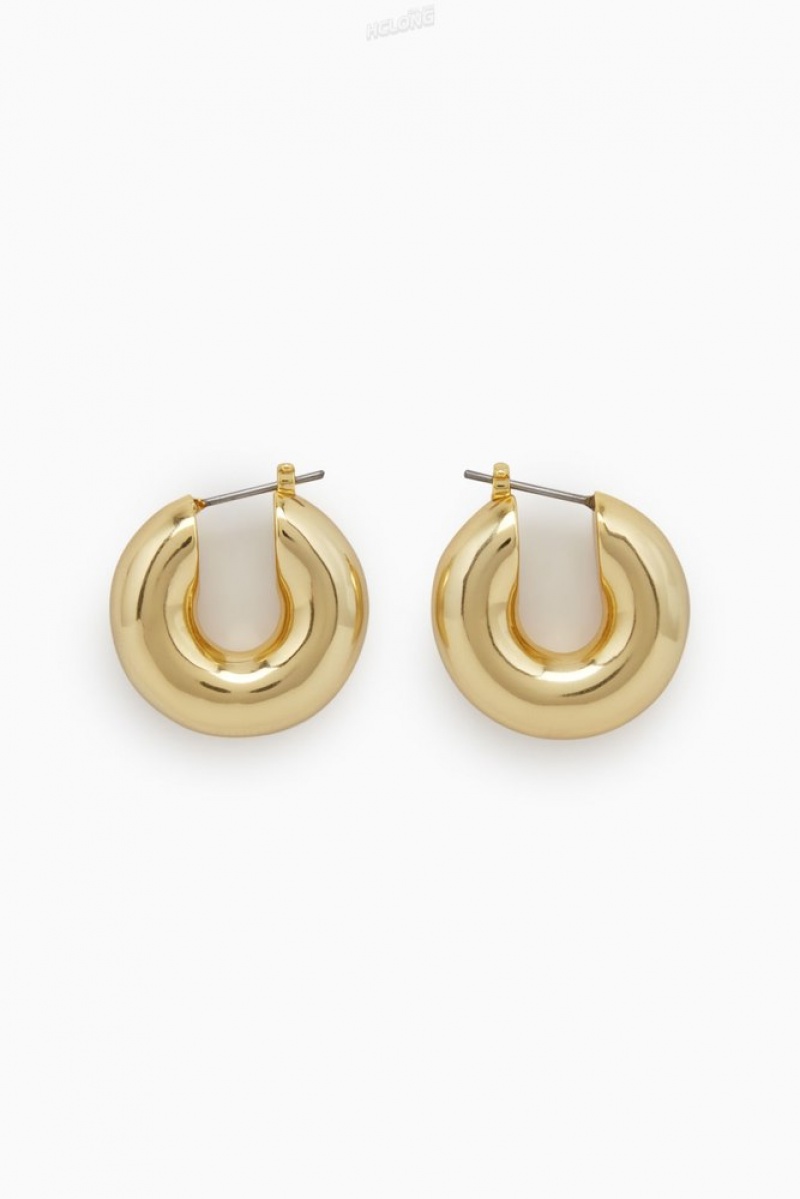 Gold COS Small Chunky Hoop Earrings | TV21-E6GM