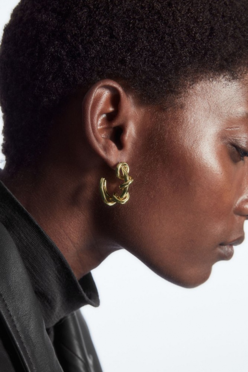 Gold COS Spiral Hoop Earrings | MX15-Q2ON