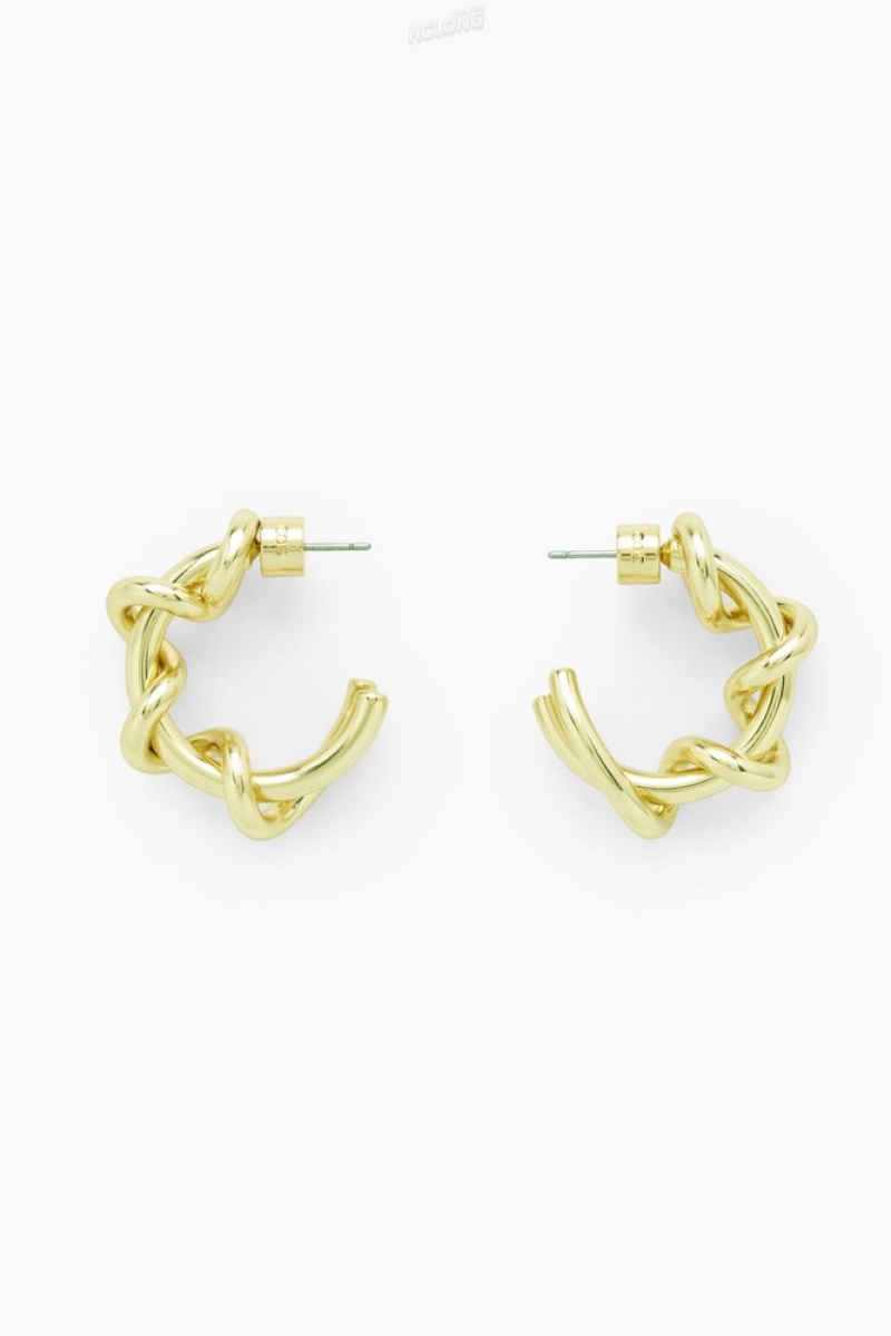 Gold COS Spiral Hoop Earrings | MX15-Q2ON