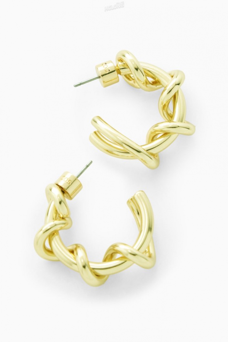 Gold COS Spiral Hoop Earrings | MX15-Q2ON