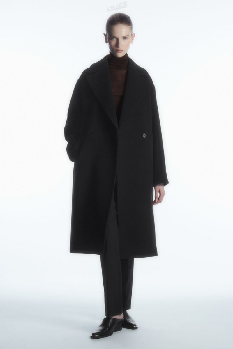 Gray COS Oversized Double-Breasted Wool Coat | KG02-T9FV