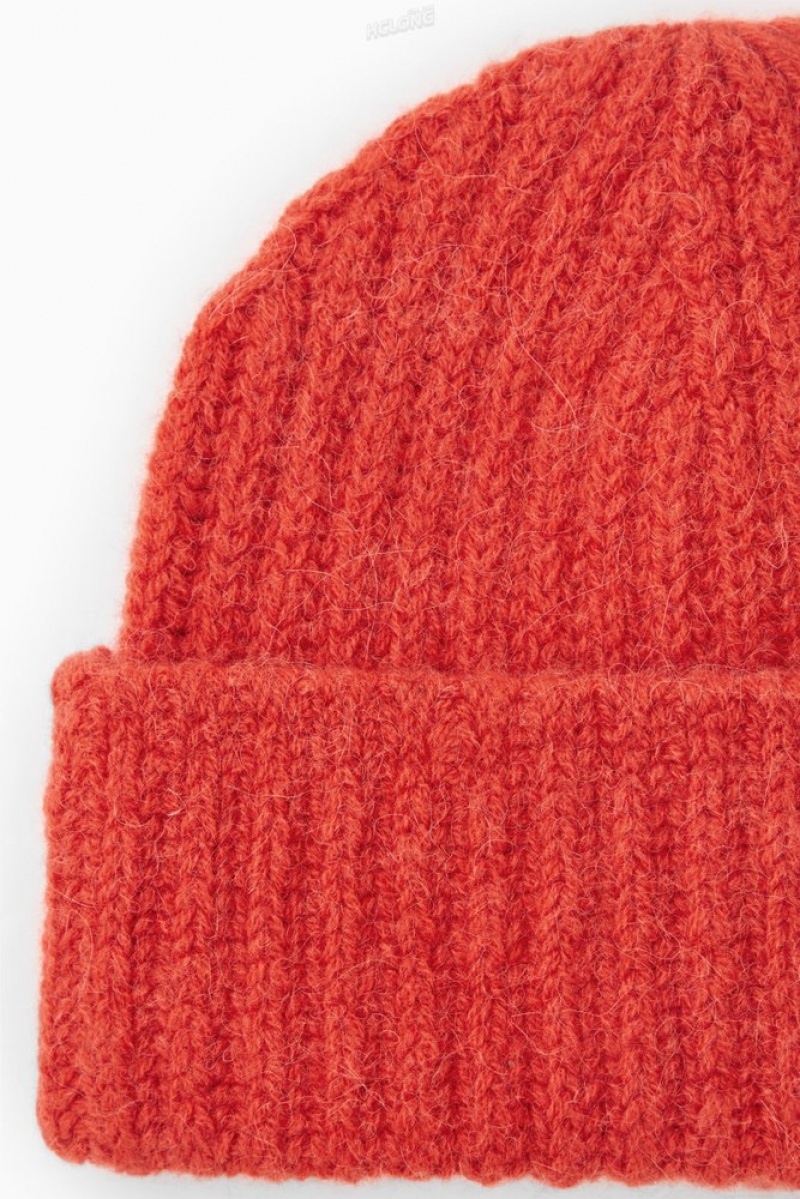 Gray COS Ribbed Alpaca-Blend Beanie | CW17-C9TV