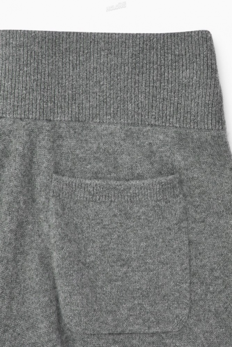 Gray COS Wide-Leg Pure Cashmere Pants | RM40-L0IU