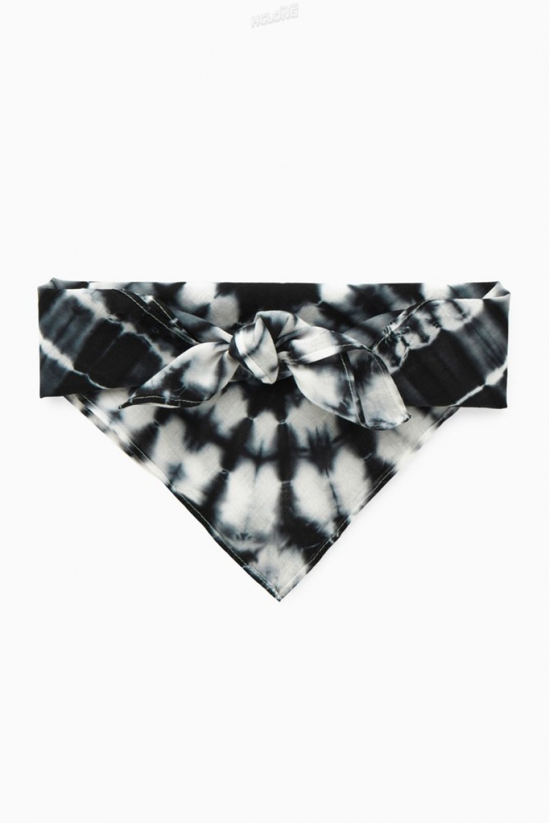 Gray / Printed COS Tie-Dye Print Neck Scarf | EL05-D5FZ