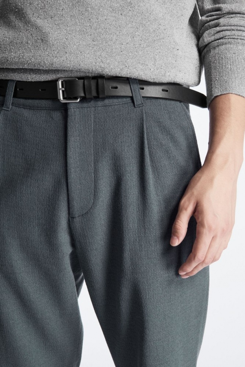 Grey COS Tapered Wool Chinos | NC87-J2EF