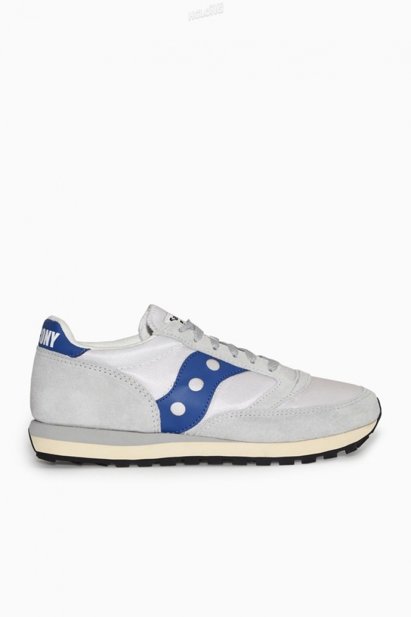 Grey / Bright Blue COS Saucony Jazz 81 Trainers | LT54-W7NC