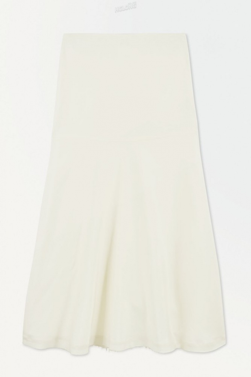 Ivory COS The Flared Silk Skirt | ME18-I6OB