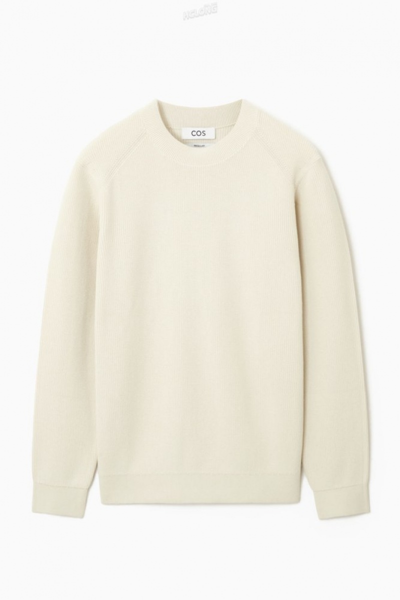 Khaki Green COS Ribbed-Knit Sweater | AZ80-D3HQ