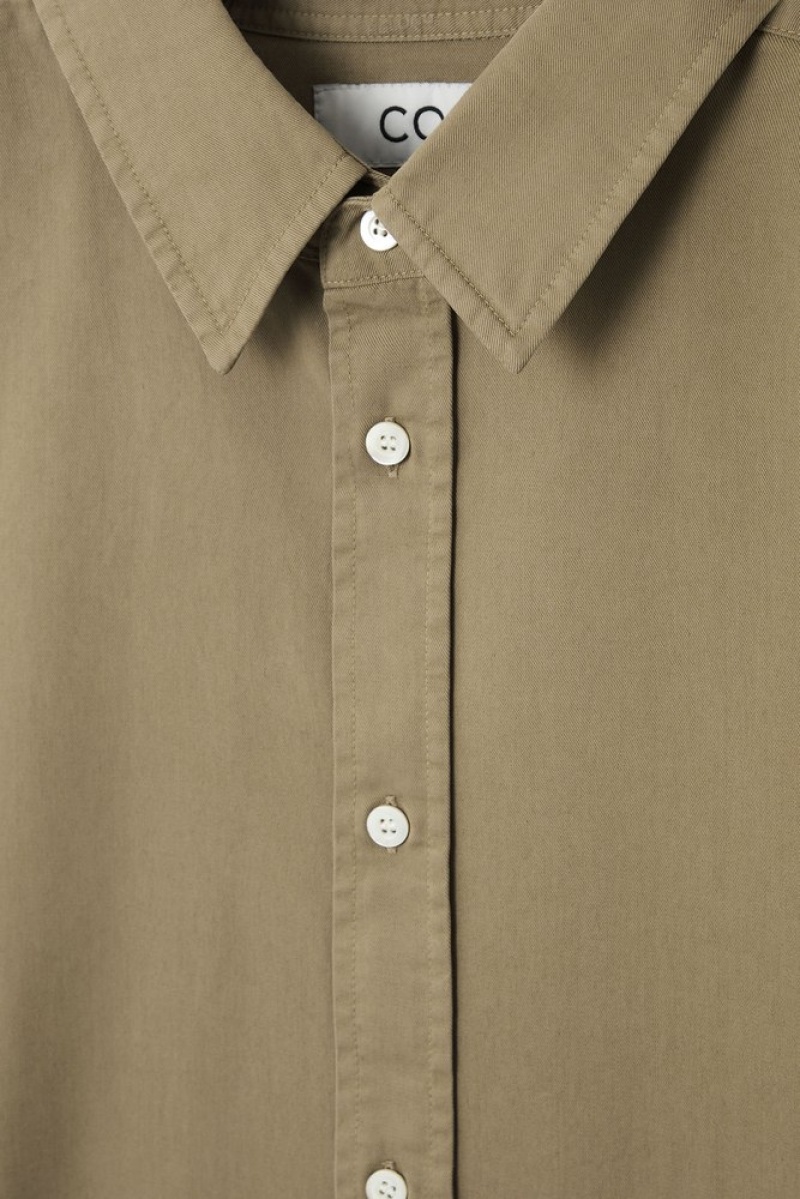 Light Green COS Lightweight Twill Shirt | YJ38-M4TO