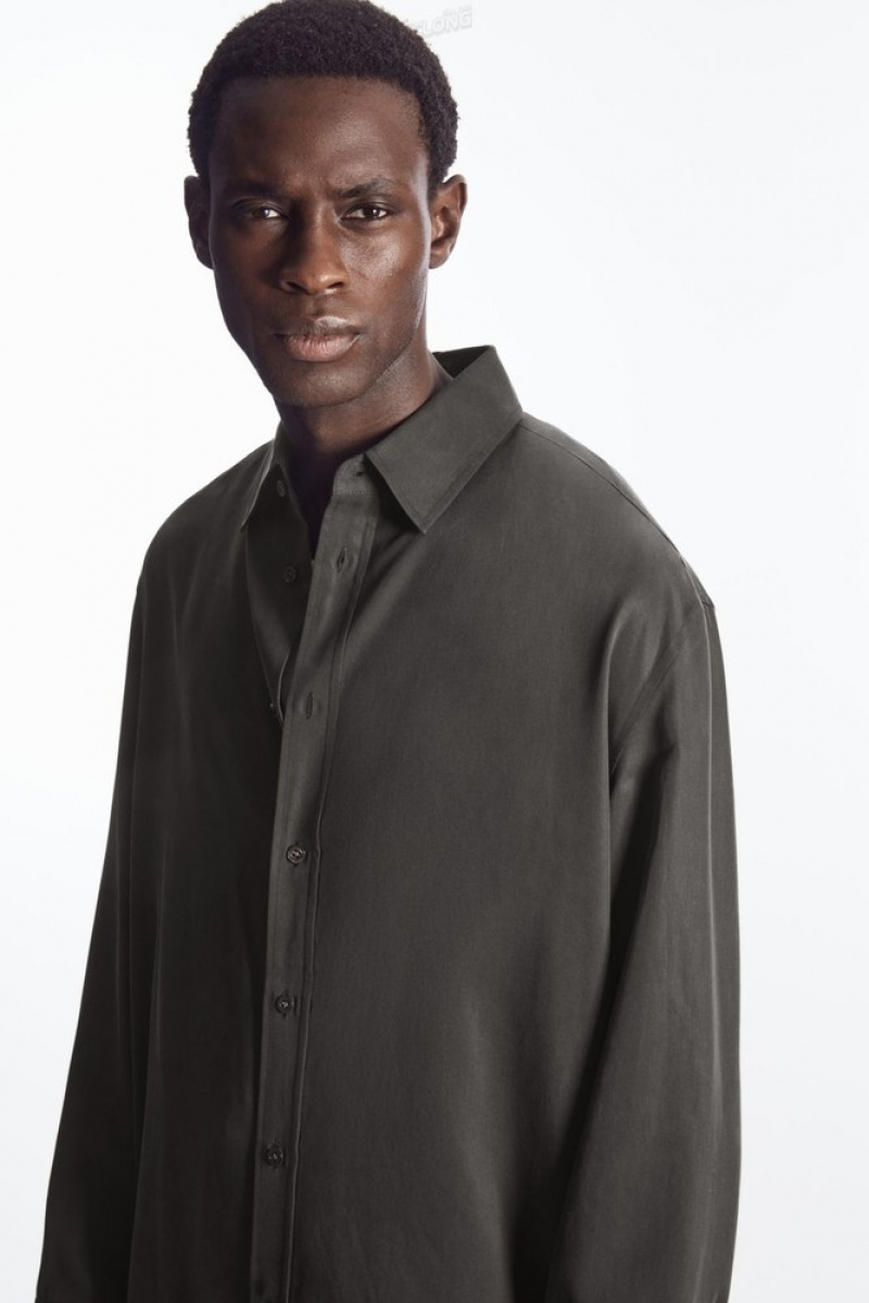 Light Green COS Lightweight Twill Shirt | RL54-S9JI