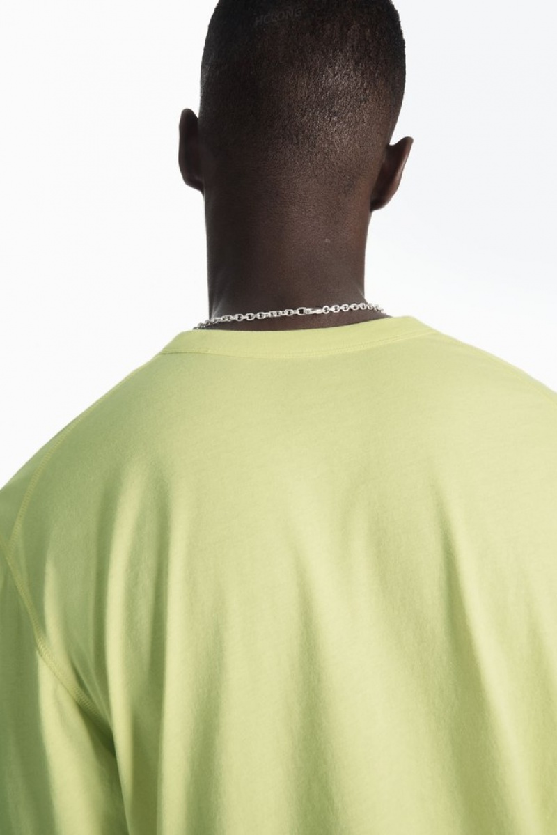 Light Yellow COS Lightweight Long-Sleeved T-Shirt | DJ30-T8ZL