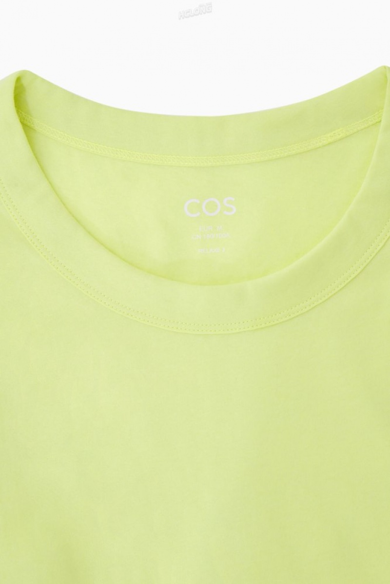 Light Yellow COS Lightweight Long-Sleeved T-Shirt | DJ30-T8ZL