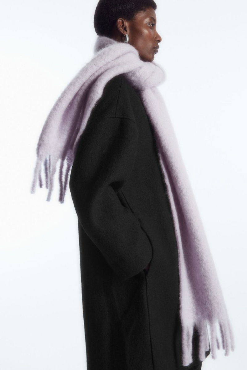 Lilac COS Oversized Mohair-Blend Scarf | LF58-W6SQ