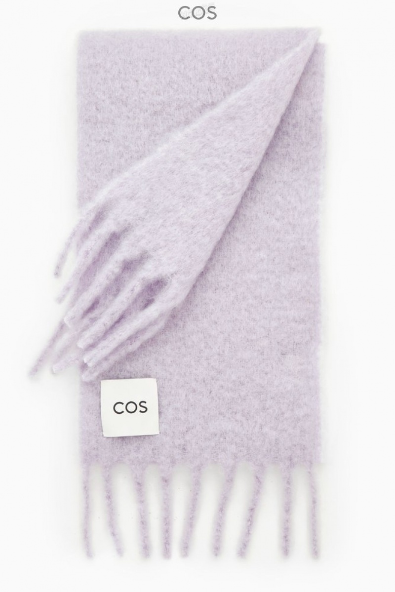 Lilac COS Oversized Mohair-Blend Scarf | LF58-W6SQ