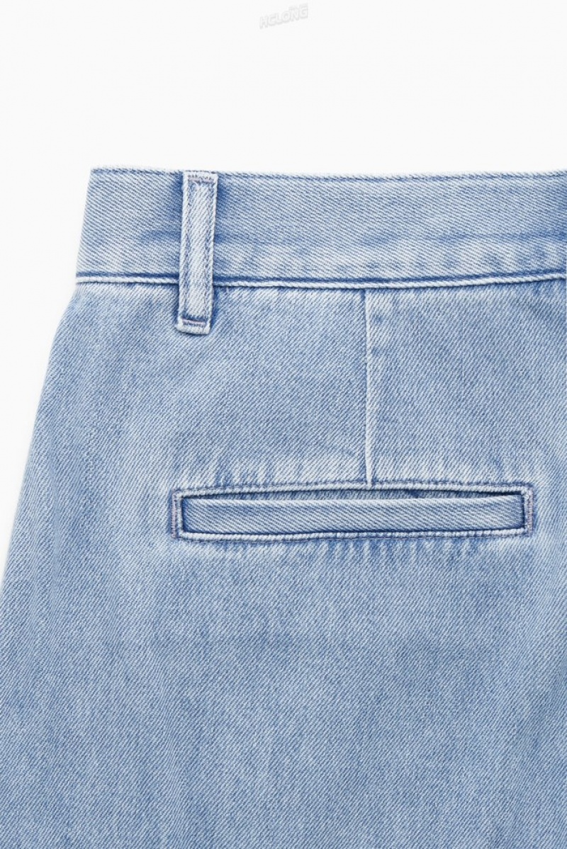 Mid Blue COS Straight-Leg Denim Trousers | IR62-R0OF