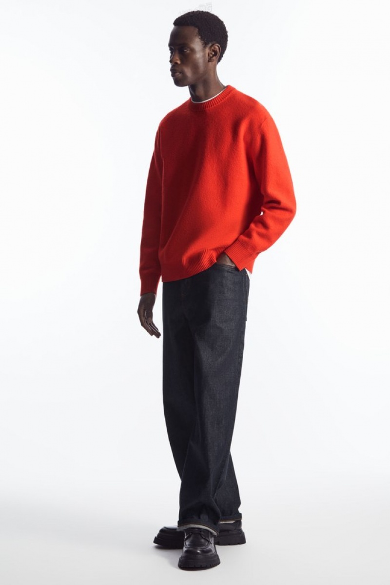 Navy COS Boiled-Wool Crew-Neck Jumper | VA40-Z5MG