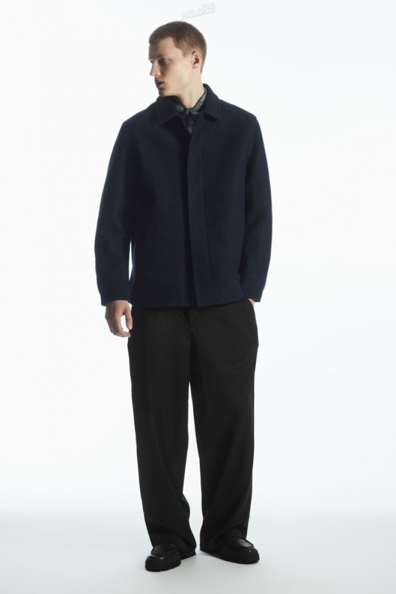 Navy COS Felted Wool Jacket | SU58-B8OE