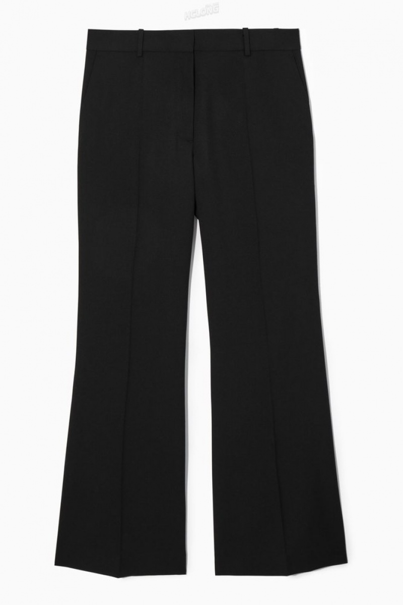 Navy COS Flared Wool Pants | II30-C9BX