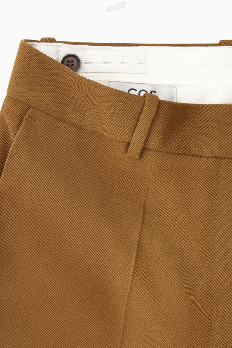 Navy COS Flared Wool Trousers | GK75-R5SF