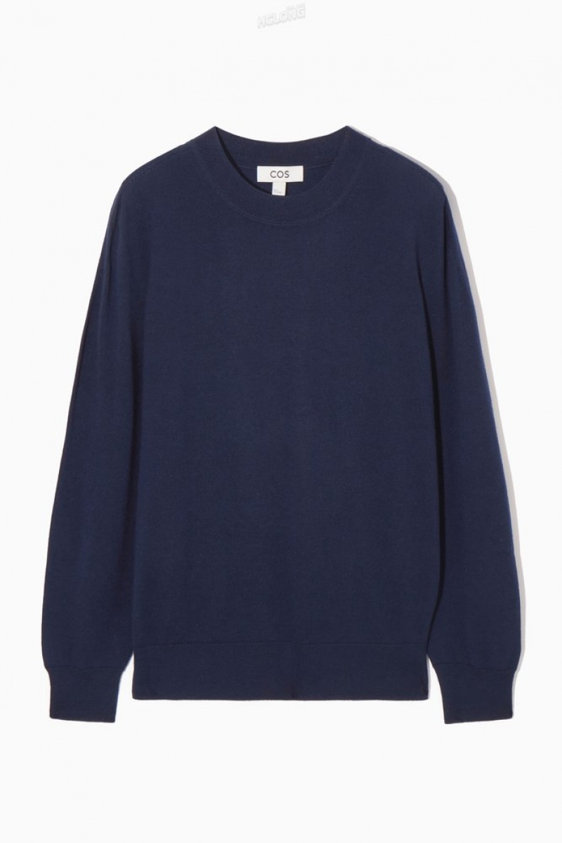 Navy COS Merino Wool Jumper | YQ41-U8US