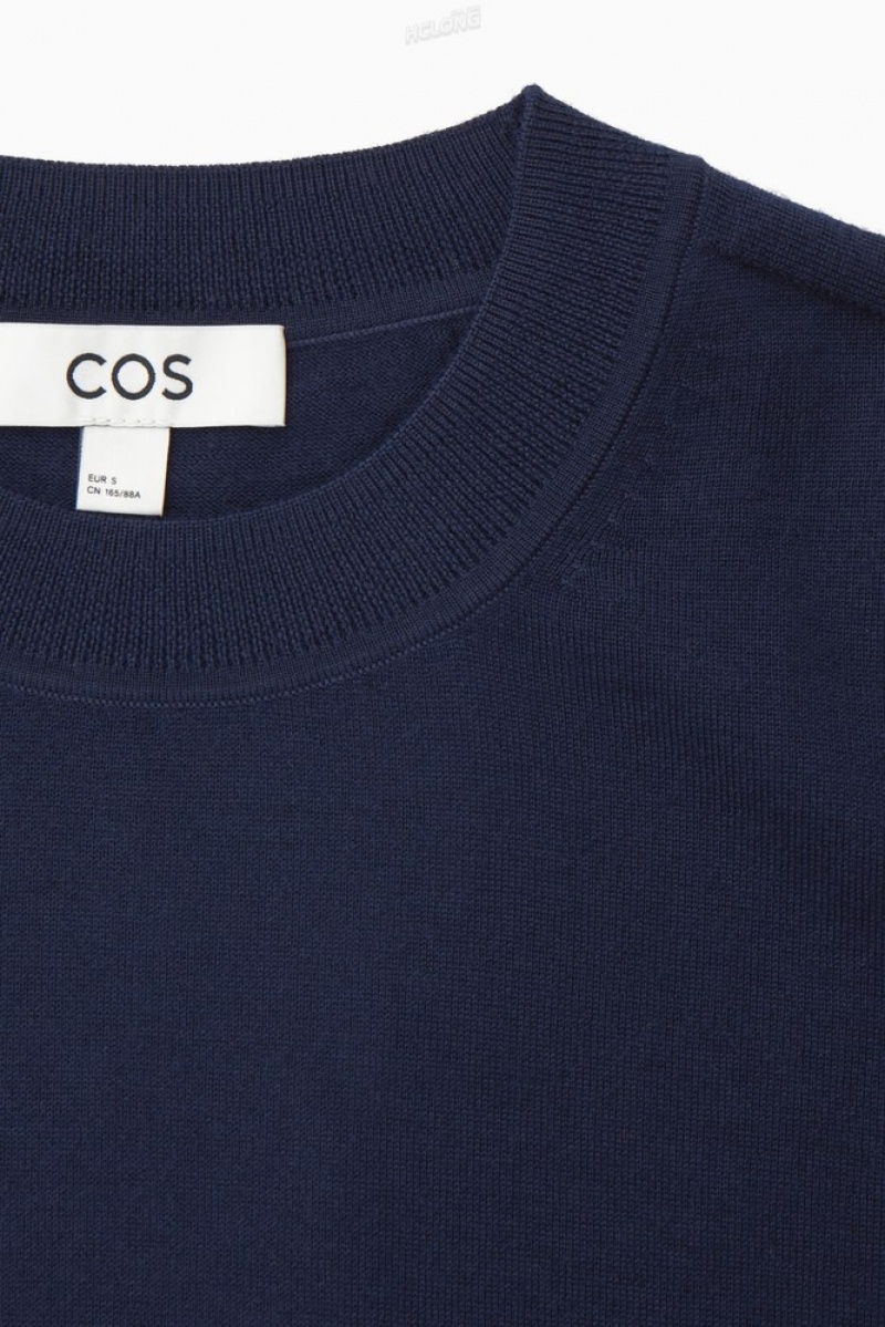 Navy COS Merino Wool Jumper | YQ41-U8US