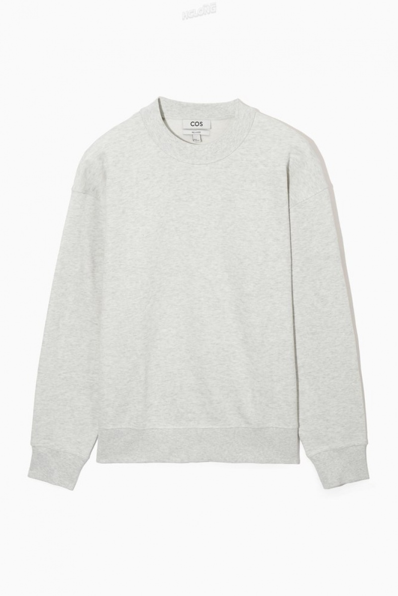 Navy COS Mock-Neck Sweatshirt | GB10-Q0TS