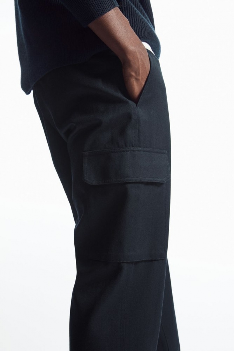 Navy COS Tapered Cargo Trousers | MH67-T5NG