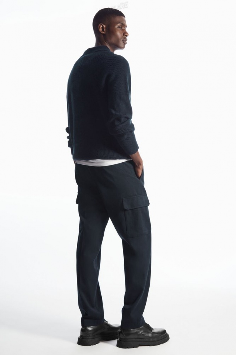 Navy COS Tapered Cargo Trousers | MH67-T5NG