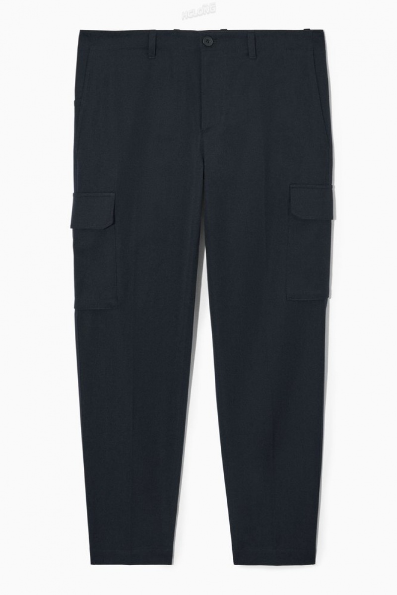 Navy COS Tapered Cargo Trousers | MH67-T5NG