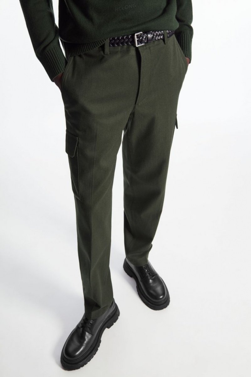 Navy COS Tapered Cargo Trousers | ZG57-A0OI