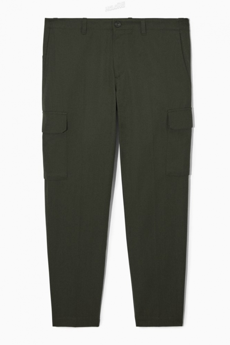 Navy COS Tapered Cargo Trousers | ZG57-A0OI