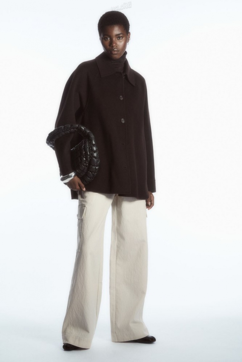 Navy COS Wide-Leg Cargo Pants | WF48-F9CI