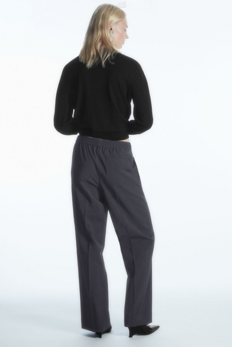 Navy COS Wool Drawstring Pants | WM28-D9NQ