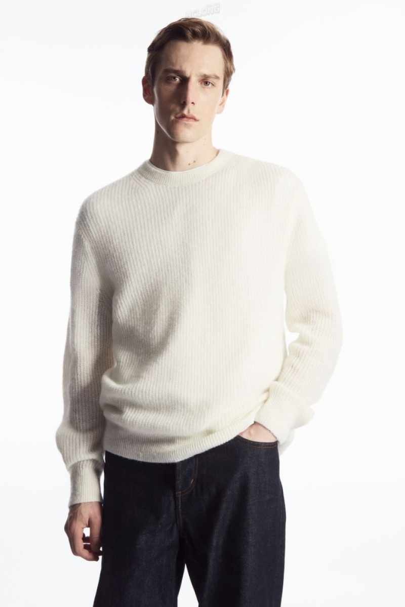 Off-White COS Alpaca-Blend Crew-Neck Sweater | LJ33-J9MR