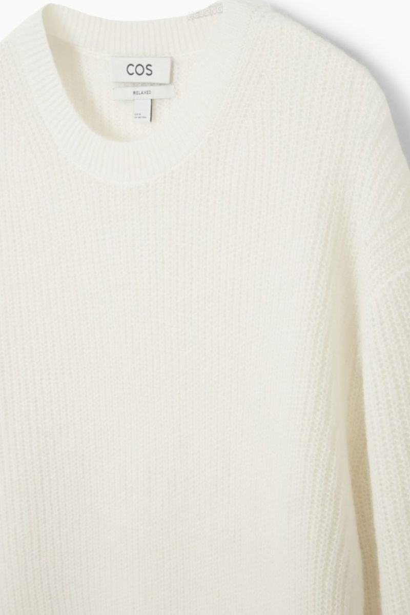 Off-White COS Alpaca-Blend Crew-Neck Sweater | LJ33-J9MR