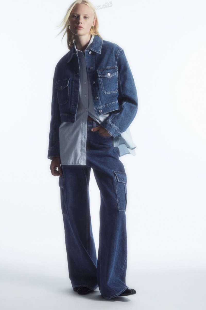 Off-White COS Denim Cargo Trousers | IM37-X0UC