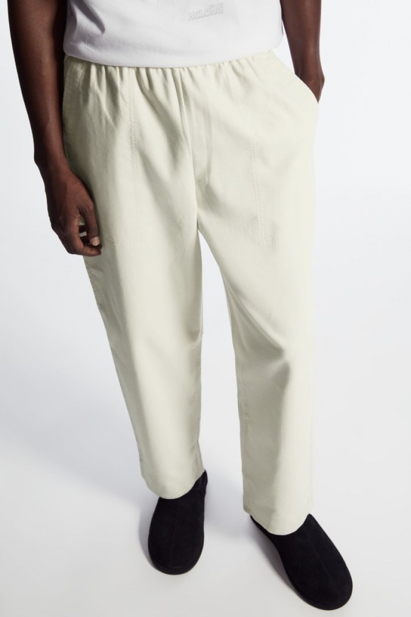 Off-White COS Elasticated Twill Pants | WT15-S3SX