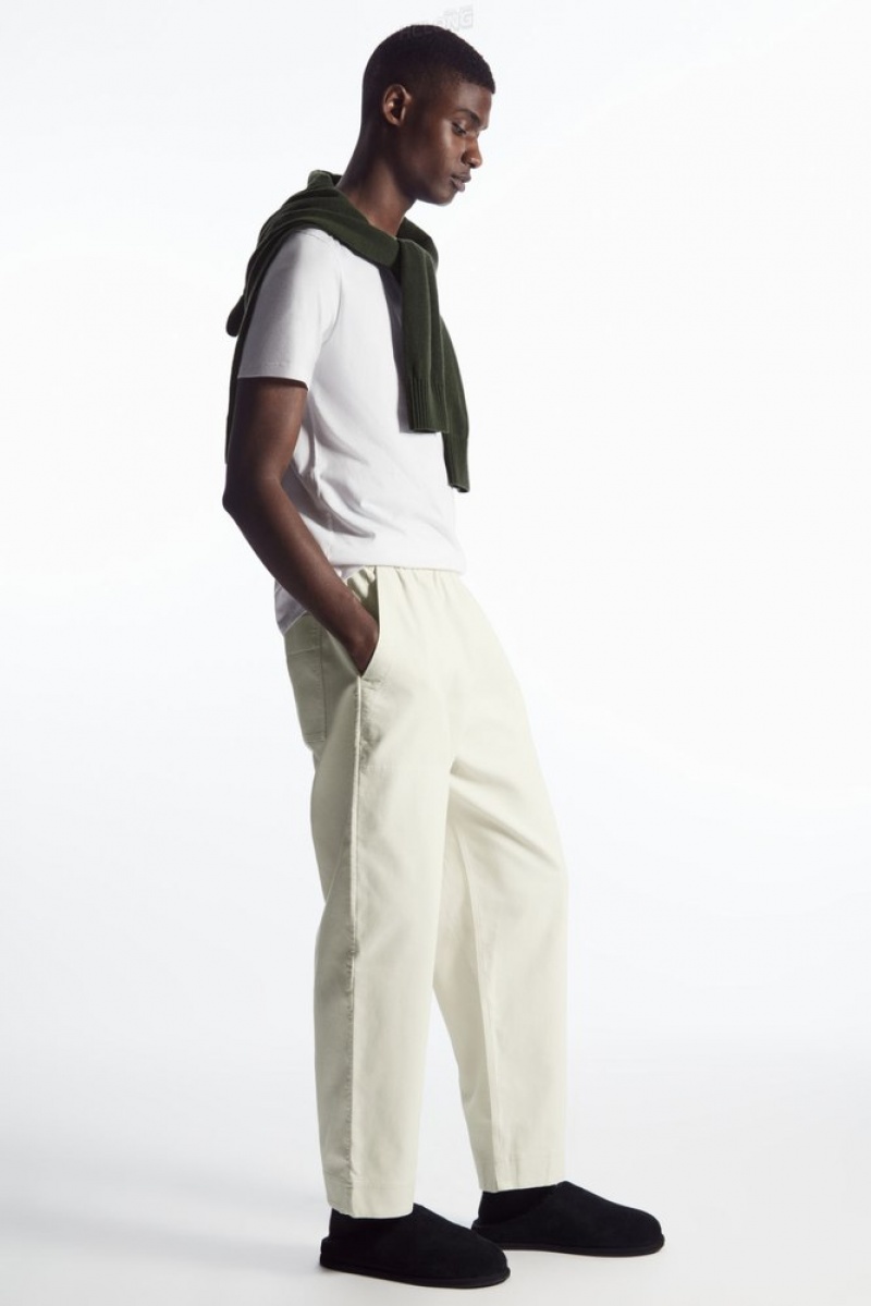 Off-White COS Elasticated Twill Pants | WT15-S3SX