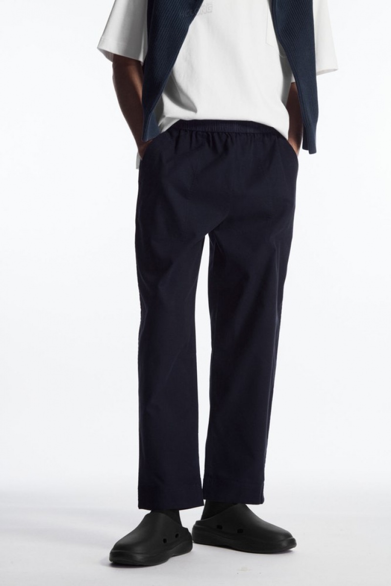 Off-White COS Elasticated Twill Trousers | PN29-W9HS