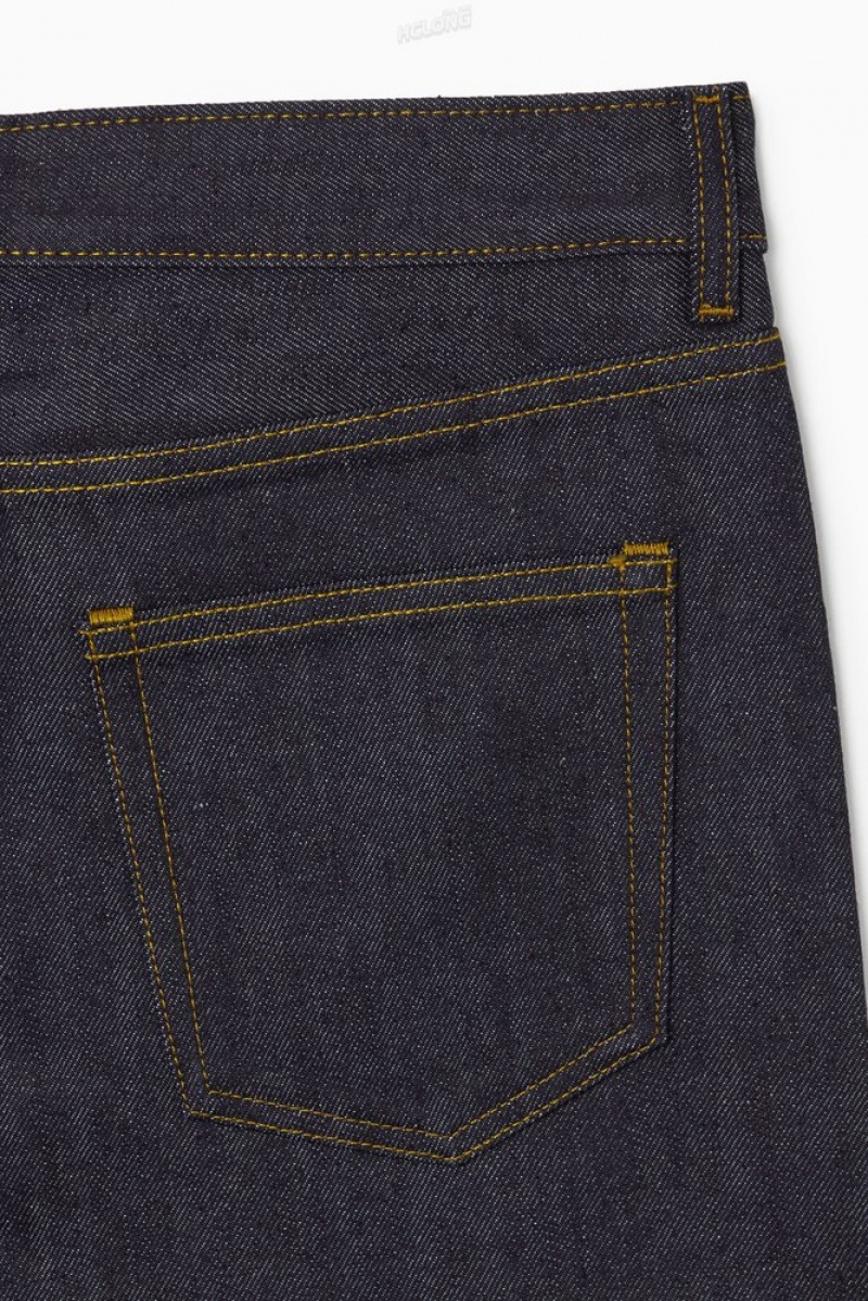 Raw Indigo COS Signature Raw Selvedge Jeans - Straight | VP38-Z9EH