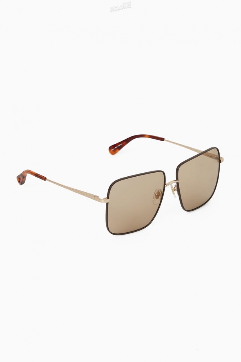 Rose Gold COS The Square Metal Sunglasses | PA25-S3HH