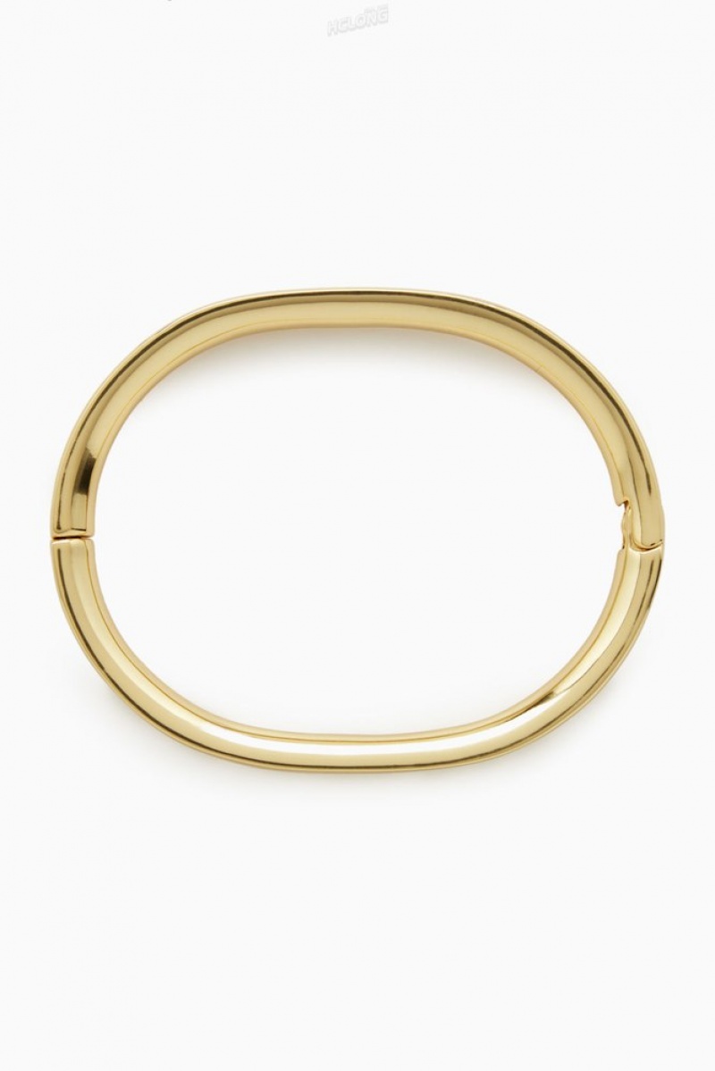 Silver COS Recycled Brass Hinged Bangle | SF99-H5MD