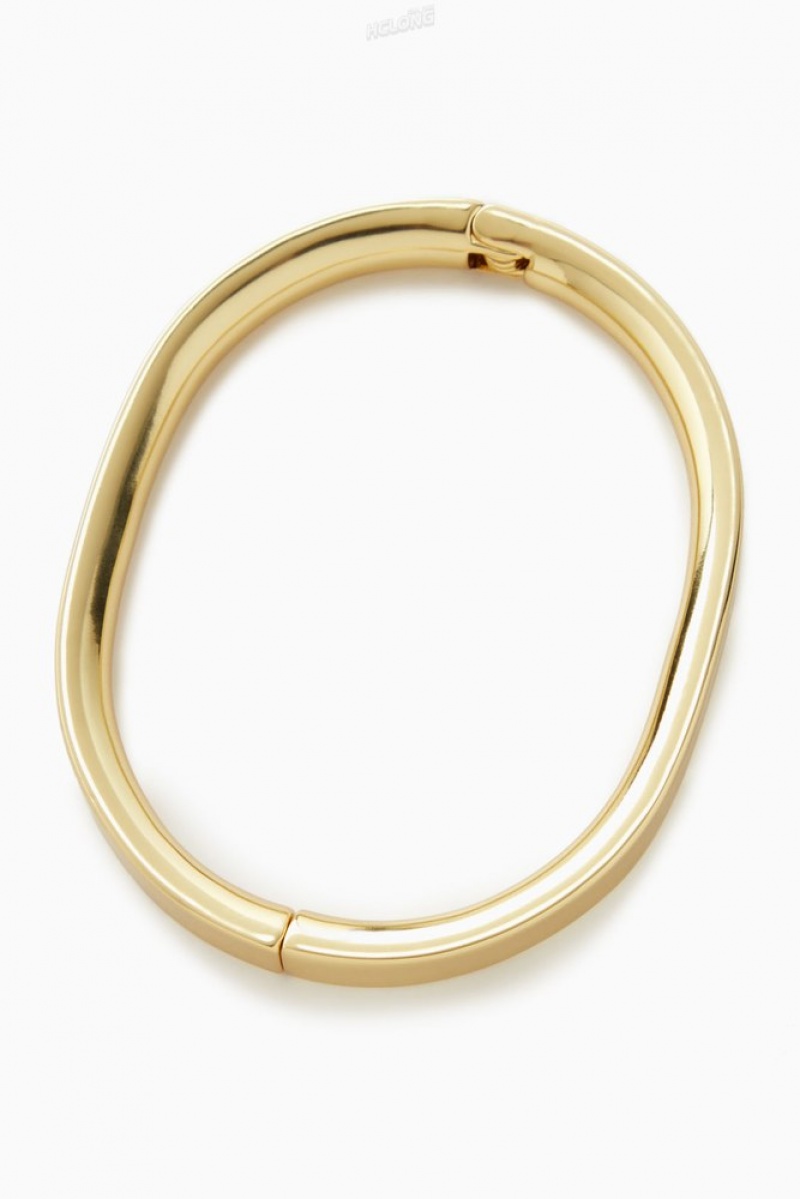 Silver COS Recycled Brass Hinged Bangle | SF99-H5MD