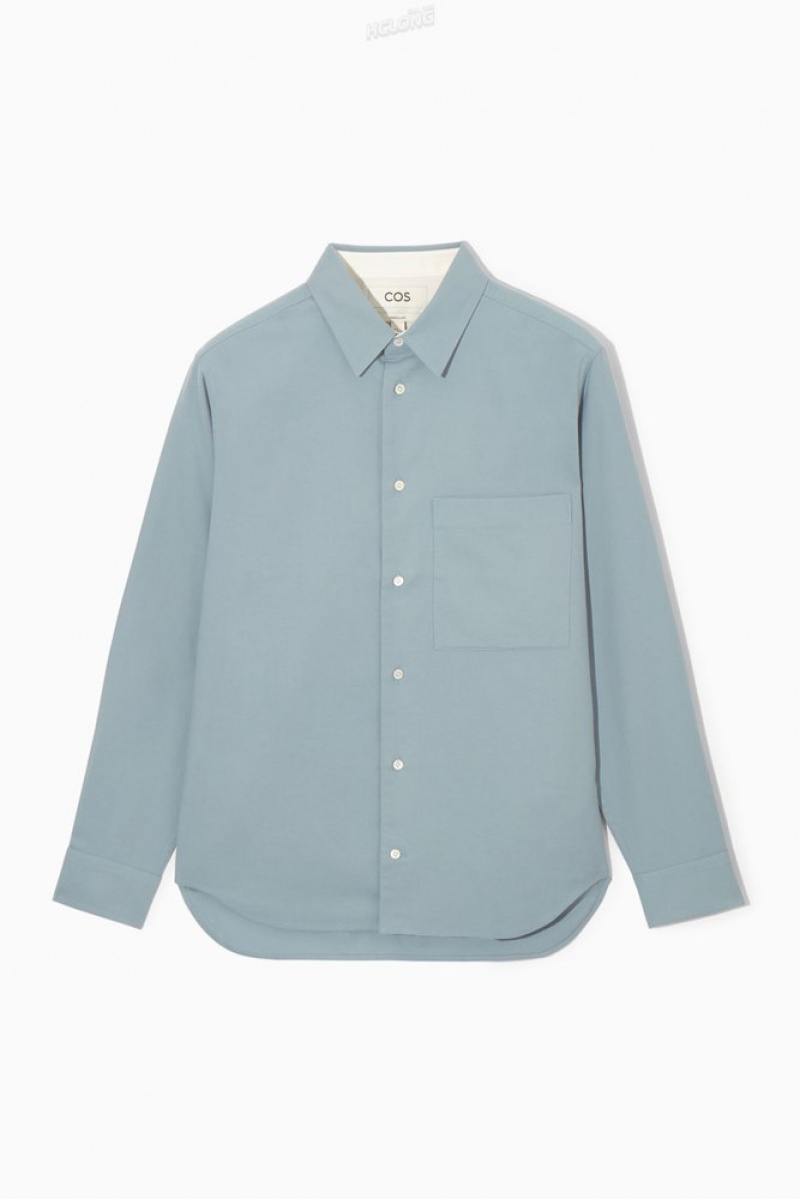 Stone COS Brushed-Cotton Shirt | ET09-O0GP