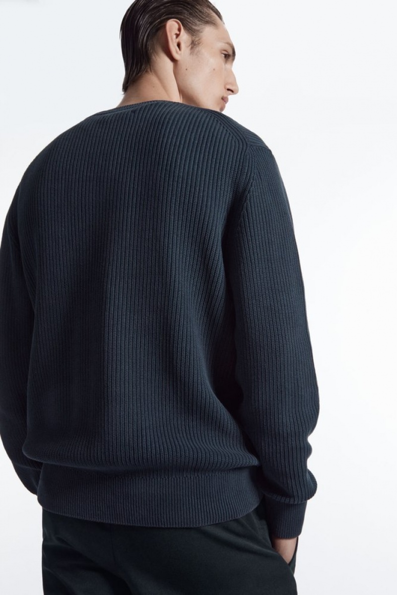 Stone COS Stone-Washed Knitted Sweater | HQ57-N9UH