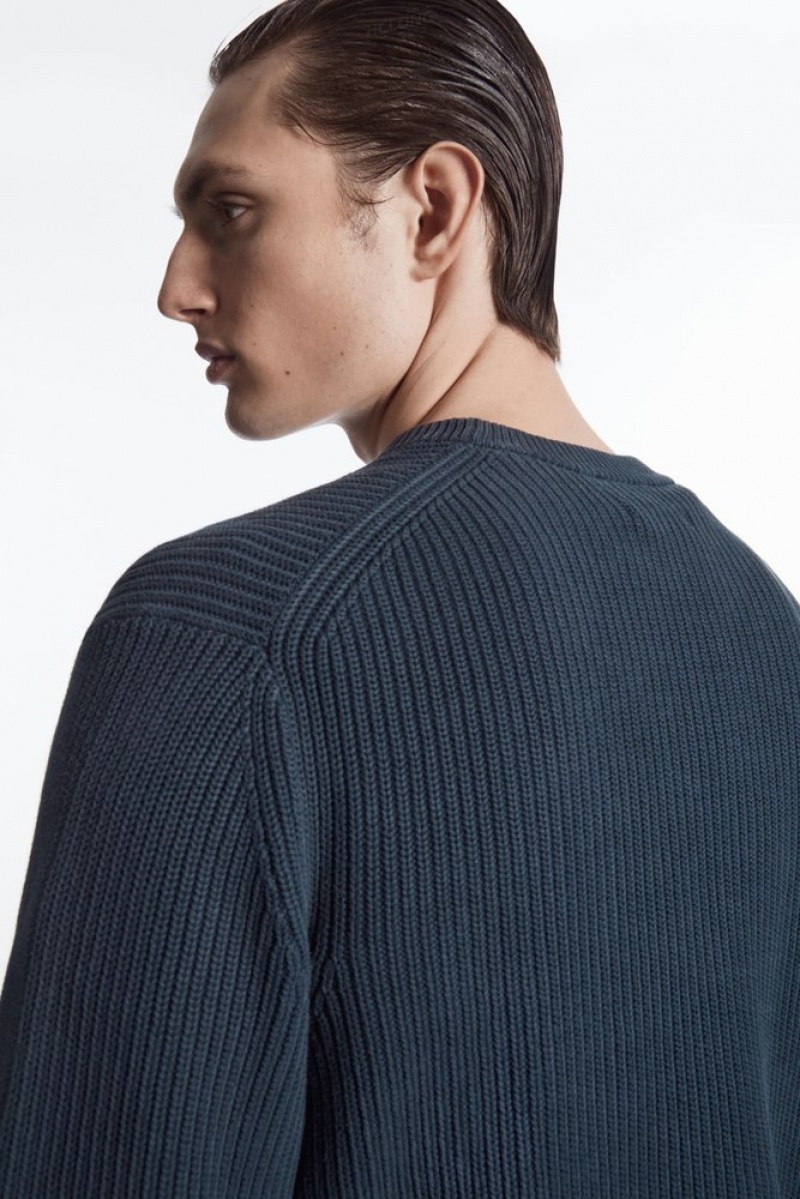 Stone COS Stone-Washed Knitted Sweater | HQ57-N9UH