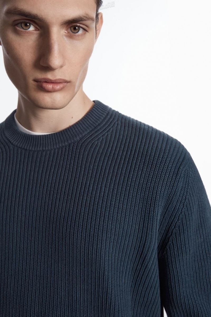 Stone COS Stone-Washed Knitted Sweater | HQ57-N9UH