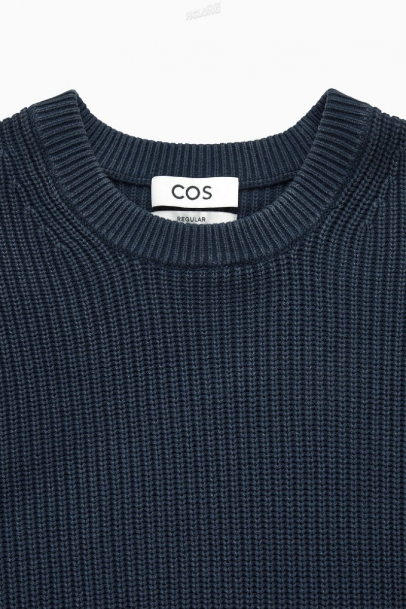 Stone COS Stone-Washed Knitted Sweater | QG94-M4LI