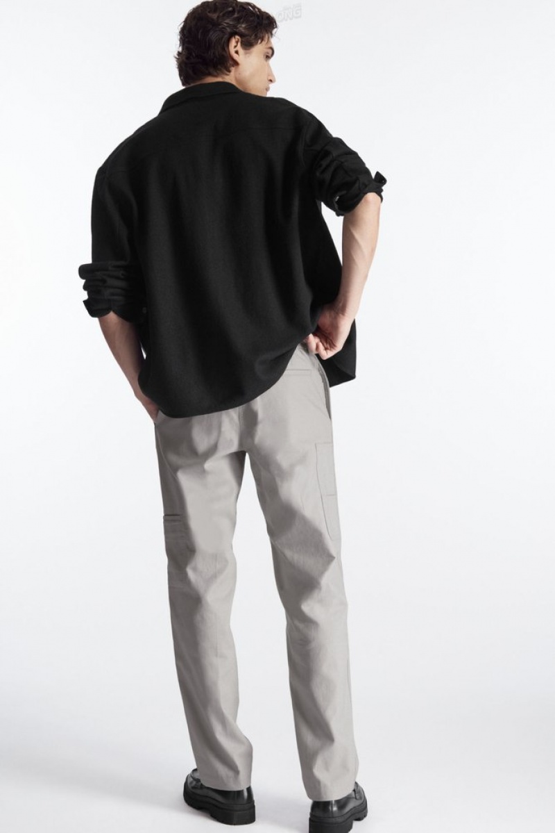 Stone COS Straight-Leg Utility Trousers | TX60-T5FX