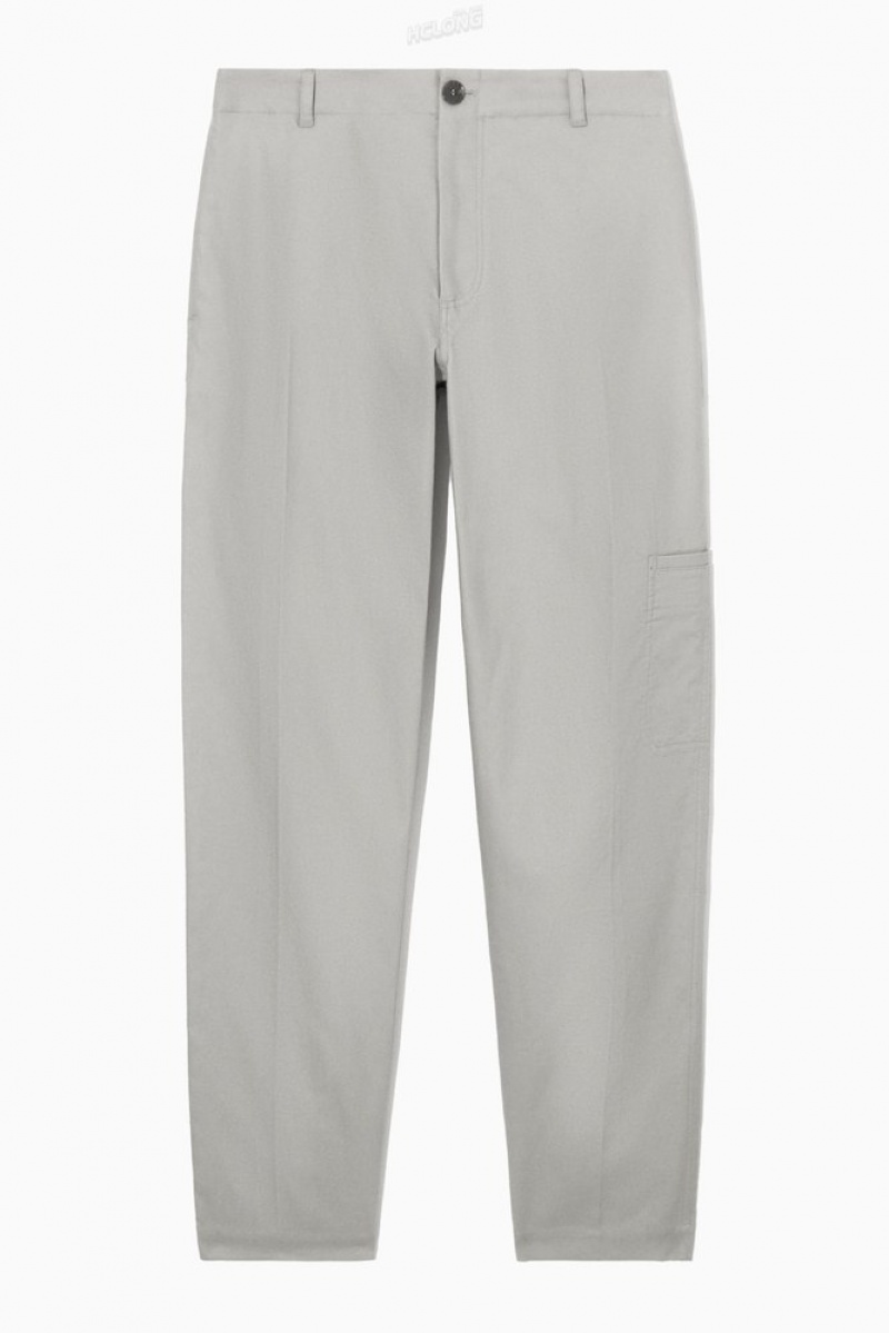 Stone COS Straight-Leg Utility Trousers | TX60-T5FX